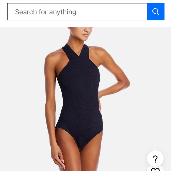 Shoshanna Other - Shoshanna Plisse Black Halter One Piece Swimsuit